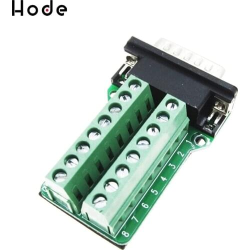 D-SUB DB15 VGA Male 2Row 15Pin Plug to Terminal PCB Board Connectors