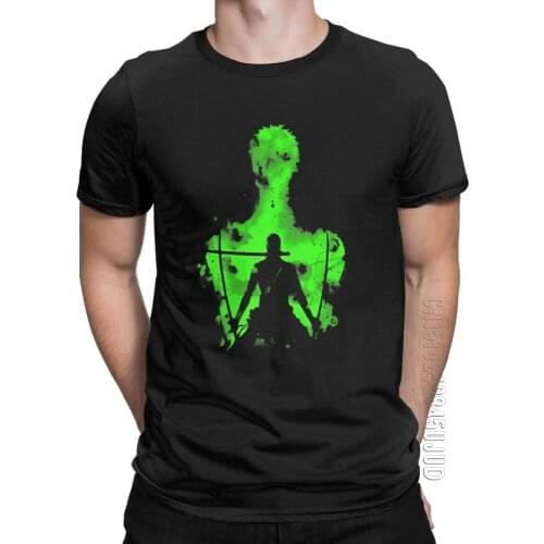 Unique Roronoa Zoro T-Shirt Men 100% Cotton T Shirts Anime One Piece Comics Harajuku Camisetas Male Tees O-Neck Clothes