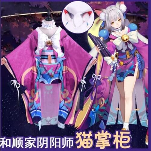 Hot Game Onmyoji New SSR Unawakening Cat Boss Cosplay Costume Woman Dress Hot Sale Beautiful Kimono