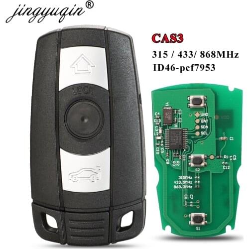 Jingyuqin Car Remote Smart Key 315Mhz /433/ 868MHz for BMW 1/3/5/7 Series CAS3 X5 X6 Z4 Car Keyless Control Transmitter Chip