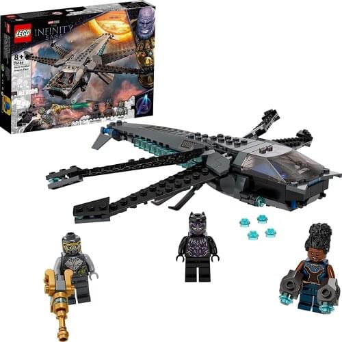 LEGO 76186 Marvel Black Panther Dragon Flyer, Avengers Building Toy with 3 Minifigures, Super Heroes Set 202 Pieces