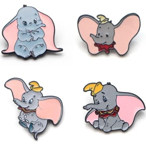 LT849 Dumbo Cute Collection Enamel Lapel Pin Badge Pins Clothes Backpack Decoration Jewelry Accessories Gifts for Friends Kids