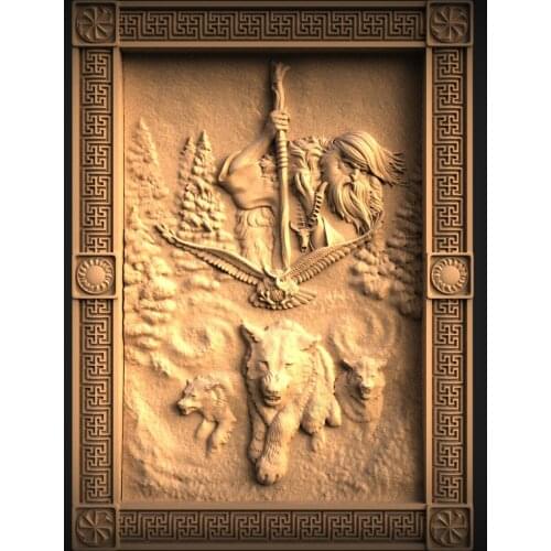 STL Model 3D Model for CNC Router 3D Printer Artcam Aspire Bas Relief STL File Format 3D Carving Home Wall Decoration