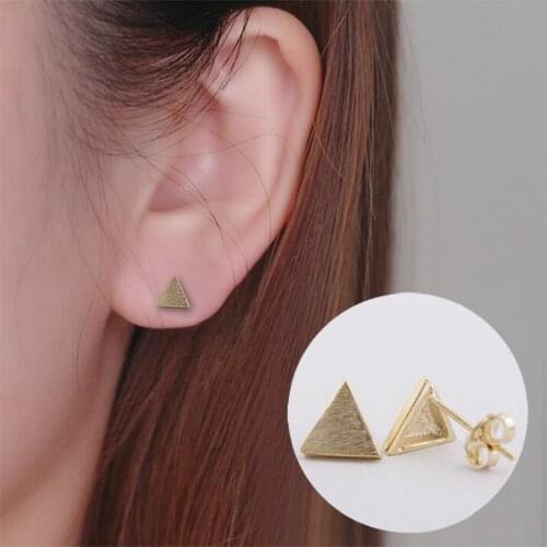 Shuangshuo Fashion Geometry Earrings for Women Samll Geometric Traingle Stud Earings Wholesale Jewelry Vintage Earrings