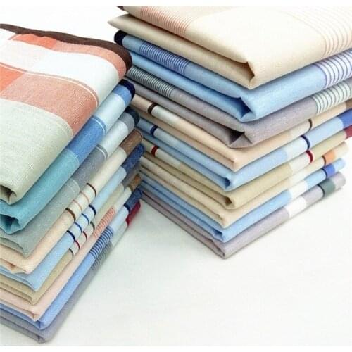 12PCS 40 * 40CM Cotton Mens Handkerchief Old Handkerchief Old Style Soft
