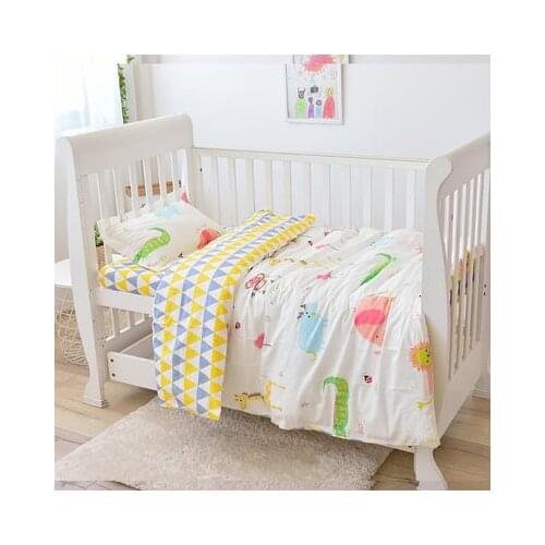 New Arrive Animal Baby Bedding Set Classical Baby Bed Linens Set Newborns Cot kit de berço ,Duvet/Sheet/Pillow, with filling