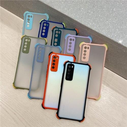 Anti Fall Phone Case For Huawei Mate20 P40 30 Nova 7 6 5 Pro Plus Lite P Smart 2021 Y7A Camera Protection Shockproof Matte Cover