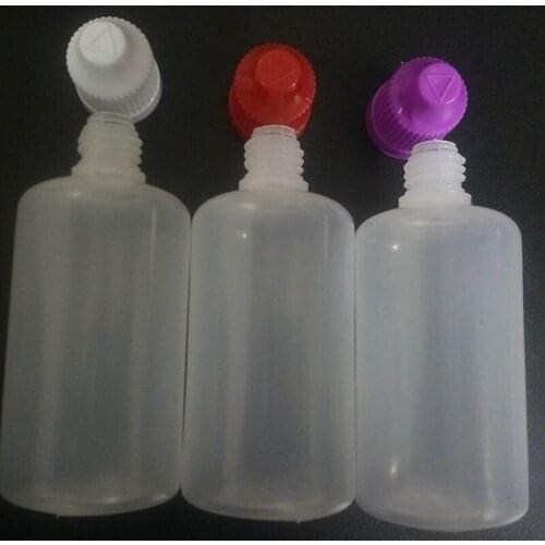 50ml PE Empty Plastic Dropper Bottle With Colorful Childproof Cap For Electronic Cigarette eGo E Liquid Bottle