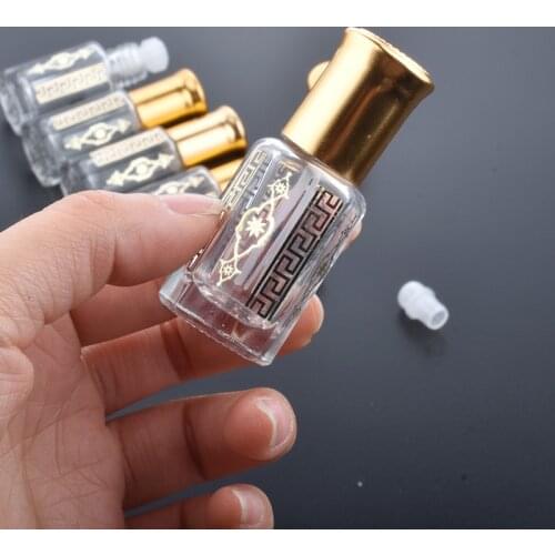 30pcs/lot 5ml Thick Glass Roll On Essential Oil Empty Parfum Bottles Roller Ball For Travel Perfume cosmetic containers