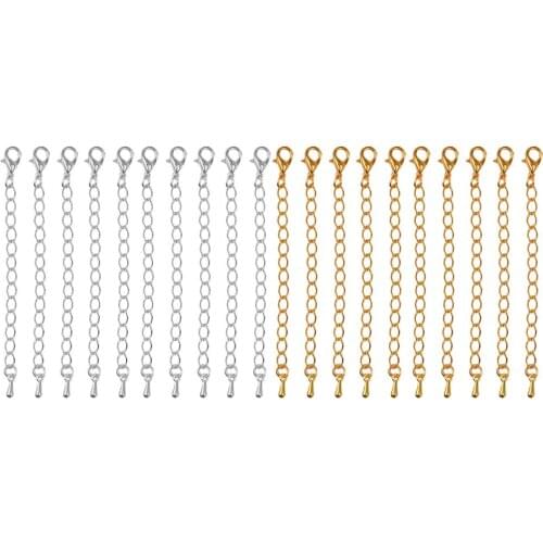 RWJ011 New ! Fashion Water Drop Extension Chain Gold Electroplated DIY Necklace Extension Chain Finding Necklace Accessory