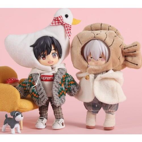 Bjd Doll hat ob11 baby clothes cute hat rice ball headgear Fit for obitsu11,molly,GSC,1/12bjd clothes doll accessories for dolls