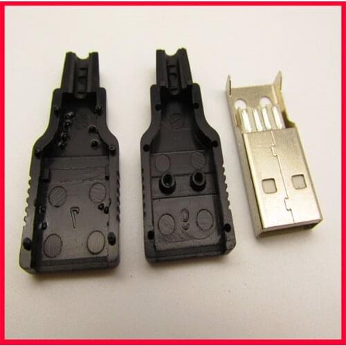USB plug/A male/card box type/three-piece suit/USB male type A wire type [plastic shell]