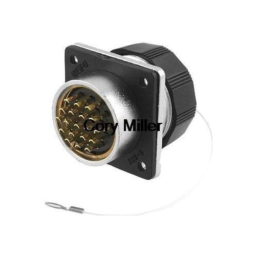 Welding 19 Female Pins Core Aviation Circular Connector Plug 500V 10A