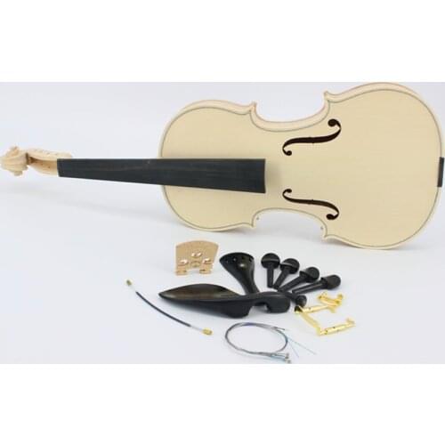 Top Handmade White Blank Violino Unfinished Violin Selective 15 Years Natural Dried Flamed Maple Back Spruce with Fittings
