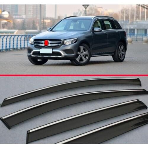Window Wind Deflector Visor Rain/Sun Guard Vent For Benz GLC Class X205 2015 2016 2017