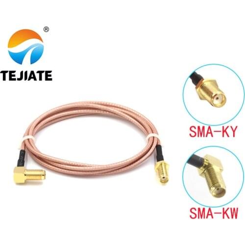 1PCS TEJIATE SMA Adapter Cable SMA-KW To SMA-KY 8-90CM 1M 1.5M 2M Length Connector RG316 Wire