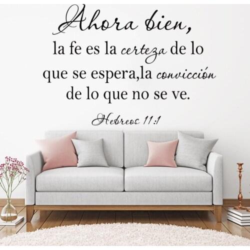 Home Decoration Accessories Our Expectations Of Hebrews 11:1 Wall Sticker Living Room Ensure Our Faith In Spain