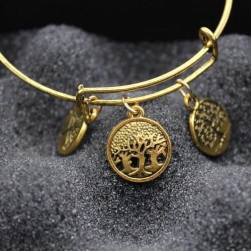 ALX00434 euramerican style of the new circle of ancient gold plating tree pendant multielement bracelets bangles