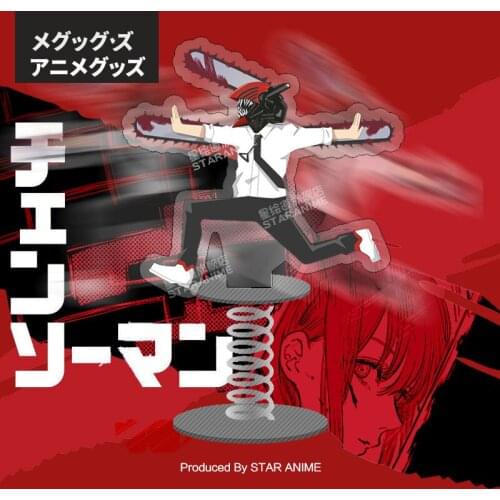 Anime Stand Figure Model Plate Acrylic Shake Fighter Chainsaw Man Hayakawa Aki Pochita Makima Power Desk Decor Xmas Gifts New