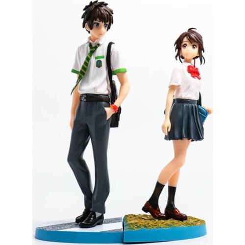 Anime Your Name Tachibana Taki Miyamizu Mitsuha PVC Action Figure Collection Model Toy Doll Anime Weathering with you Model toy