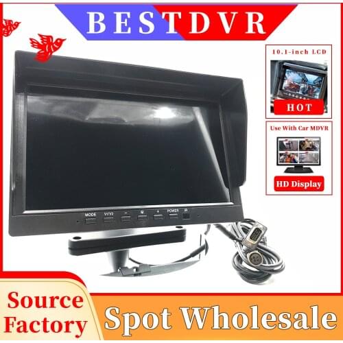BESTDVR 10.1 inch IPS display VGA and 10" aviation head monitoring mdvr screen display