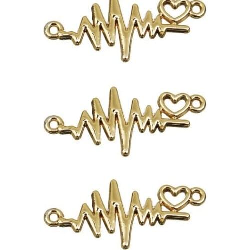 10pcs/lot 15X33mm love Lightning Metal Alloy Spacer Beads Flat Beads Buddha Beads For DIY bracelet Jewelry Making fg5s