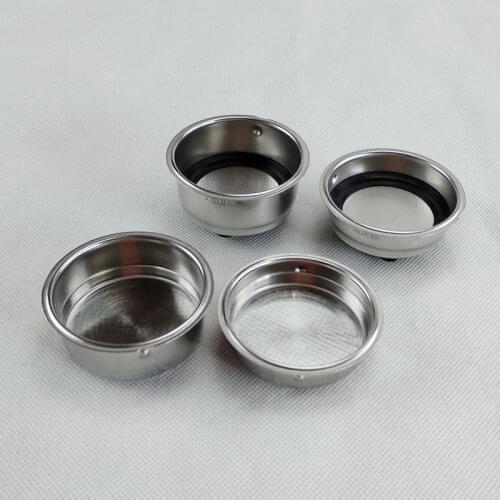 51mm pressure cup filter coffee machine accessories with black ring detachable powder Cup stainless steel powder bowl basket con
