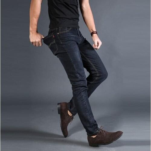 Autumn stretch Jeans mens Business Casual long Pants Winter Loose Mens Large size Jeans Fashion Trousers