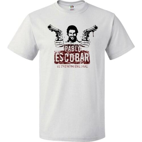 Escobar Don Pablo El Patron Del Mal Colombia T-Shirt Summer Cross Style Fashion Mens Slim Fit Casual Tees Novelty T Shirts
