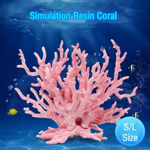 Artificial Coral Ornament Underwater Sea Plants Decorations Fish Tank Aquarium Resin Reef Rock Lanscaping
