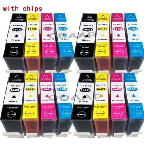 16x Compatible 564XL Ink Cartridge for HP 564 XL Deskjet 3522 3526 & Photosmart 5510 5520 5515 5524 7520 7510 6520 6510 Printer