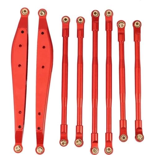 8 Pcs Metal Link Rod Linkage Rear Trailing Arm Set for AXIAL RBX10 Ryft 1/10 RC Crawler Upgrade Parts Accessories