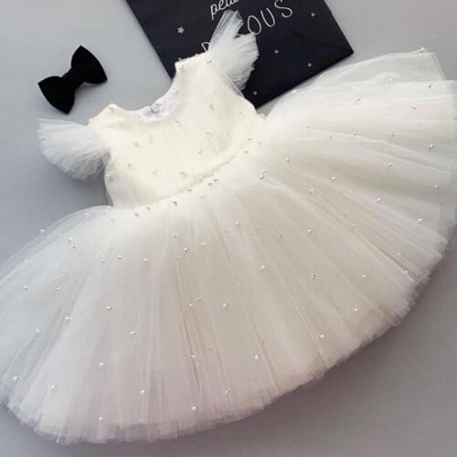 Flower Girl Dress Lace Two Pieces Princess Birthday Wedding Party Girl Dresses Cute Kid Communion Gown