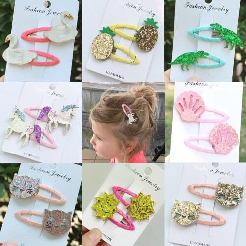 Lovely Girls shiny princess Hair Clips Hair Accessories Childrens Baby Girl Hair Clips Colorful Hairpin Children