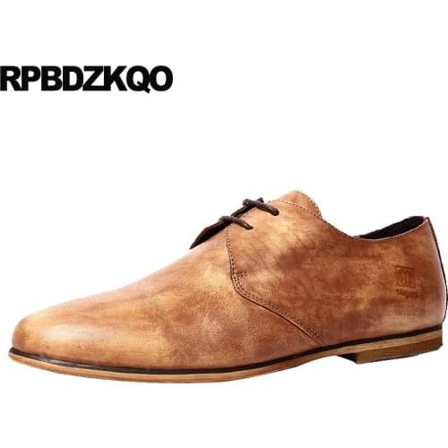 Italian Men Oxfords High Quality Formal Brown European Italy Retro Dress Handmade Leather Shoes Genuine British Style Luxury