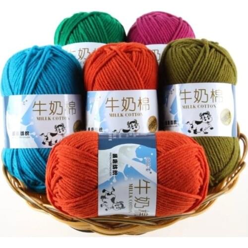Mylb 500g Strands Milk Cotton Knitting Yarn Soft Warm Baby Yarn for Hand Knitting Supplies wool scarf line thick cotton thread