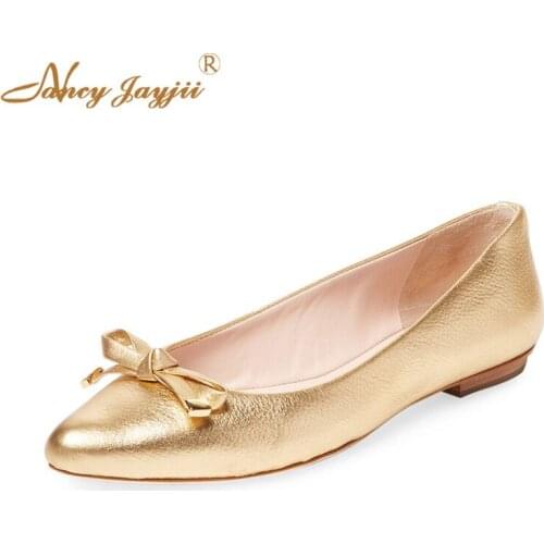 Women Ladies Flats Shoes Solid Slip-On Round Toe Butterfly-knot Basic Party Fashion Leisure Elegant Mature Nancyjayjii 2019