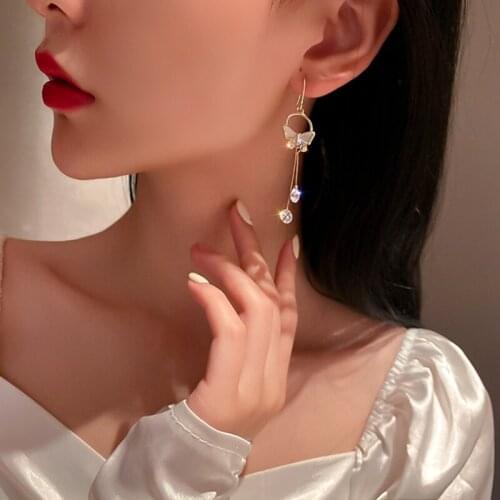 New luxury leisure butterfly pendant earrings trend fashion party earrings for women holiday gift jewelry