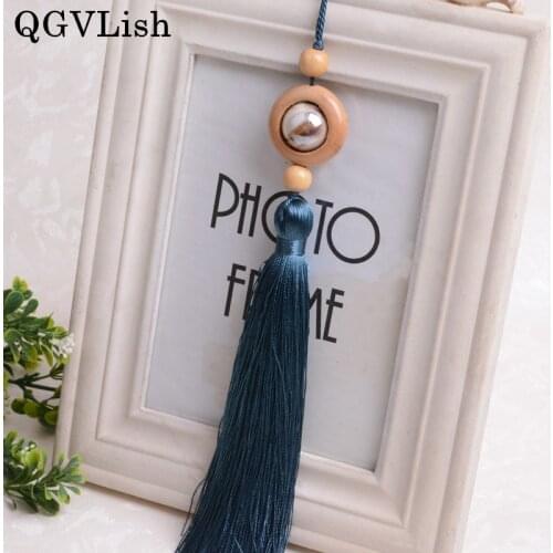 QGVLish 10Pcs Marble Ball Small Cord Tassel Fringe Curtain Accessories DIY Valance Stage Cushion Sofa Table Flag Key Tassels