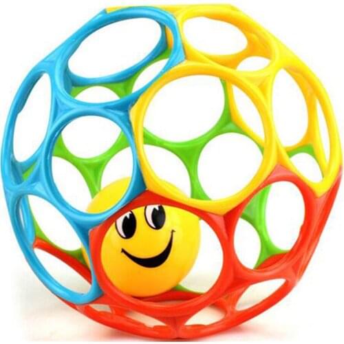 Rattles Develop Baby Intelligence Grasping Gums Wave Ball Hand Bell Funny Bite Catch Hole Toys Children Infant Toy 0-12 Months