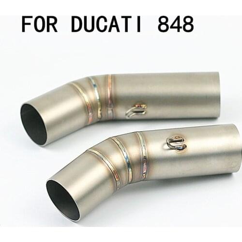 Motorcycle Exhaust Middle Link Pipe Connect Pipe Stainless Steel Link Pipe For DUCATI 848 brand new Accessories