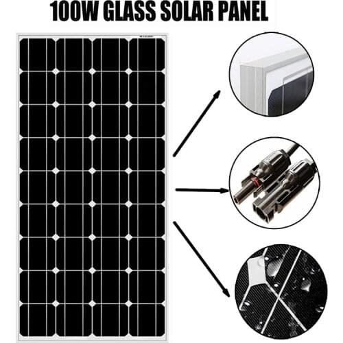 Solar Panels 100W Monocrystaline Solar Cell 36pcs 125mm*125mm 18V Photovoltaic Panel