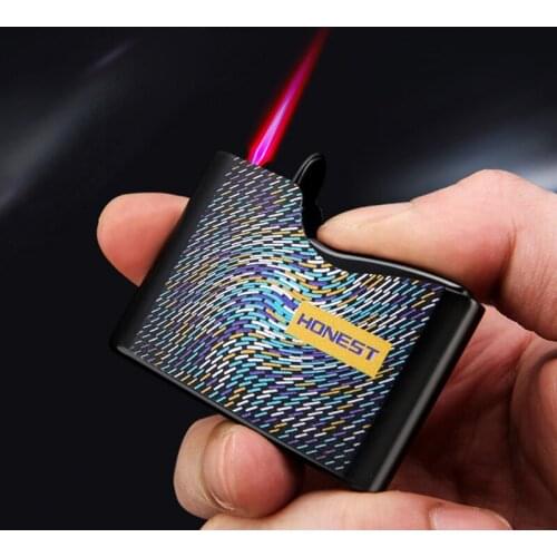 Jet Gas Torch Lighter Metal Down Ignition Turbo Lighter Butane Creativity Windproof Lighter Cigarette Accessorie Gadgets For Men