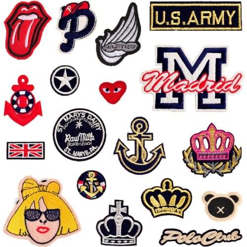 10pcs Embroidered Emblems Cloth Decoration Clothes Patches Stickers Seams and ironing Eco-friendly Patches