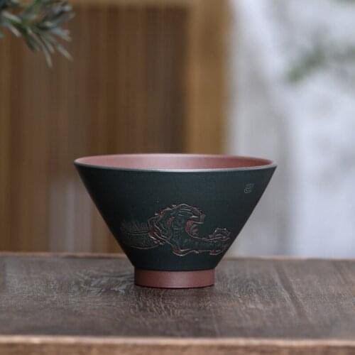 Yixing purple sand sample tea cup masters cup personal cup small purple sand cup batter cup by hand