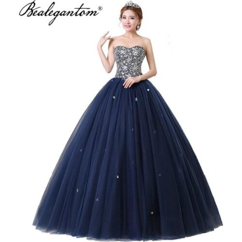 Bealegantom Puffy Quinceanera Dresses Ball Gown Sweet 16 Debutante Prom Party Gown Vestidos De 15 Anos Stock Size 2-14 QD1309