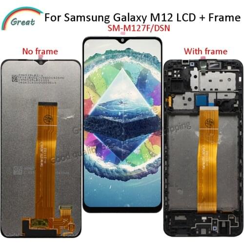 6.5'' For Samsung Galaxy M12 M127 SM-M127F/DSN LCD Display Screen Digitizer For Samsung M12 LCD with frame