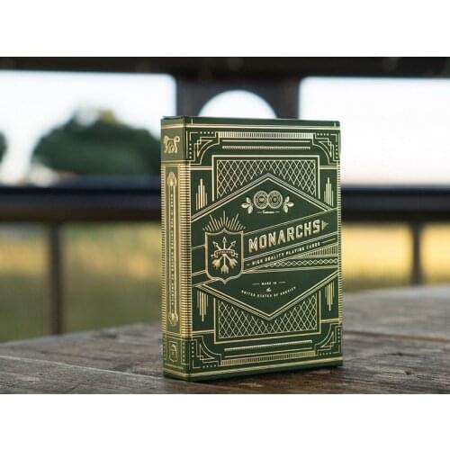 1 Deck of Theory11 Green Monarchs Playing Cards Monarch Deck Poker Magic Cards Close Up Magic Tricks for Professional Magician