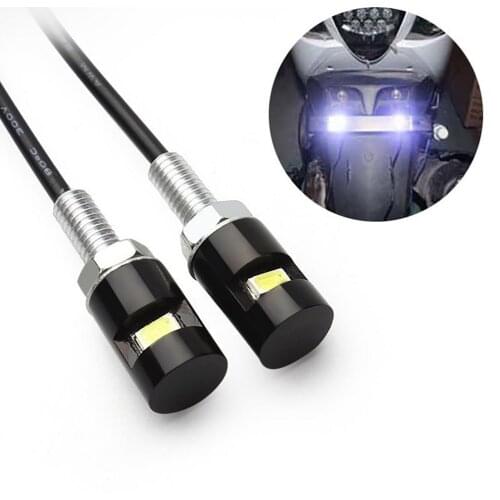 1 Pcs 12V LED 5630 SMD Car Motorcycle Number License Plate Lights Auto Tail Front Screw Bolt Bulbs Lamps Light Source