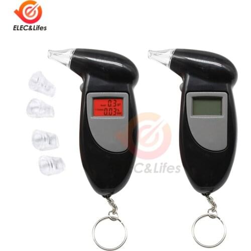 1Pc Protable Handheld LCD Backlight Digital Alcohol Tester Digital Alcohol Breath Tester Analyzer